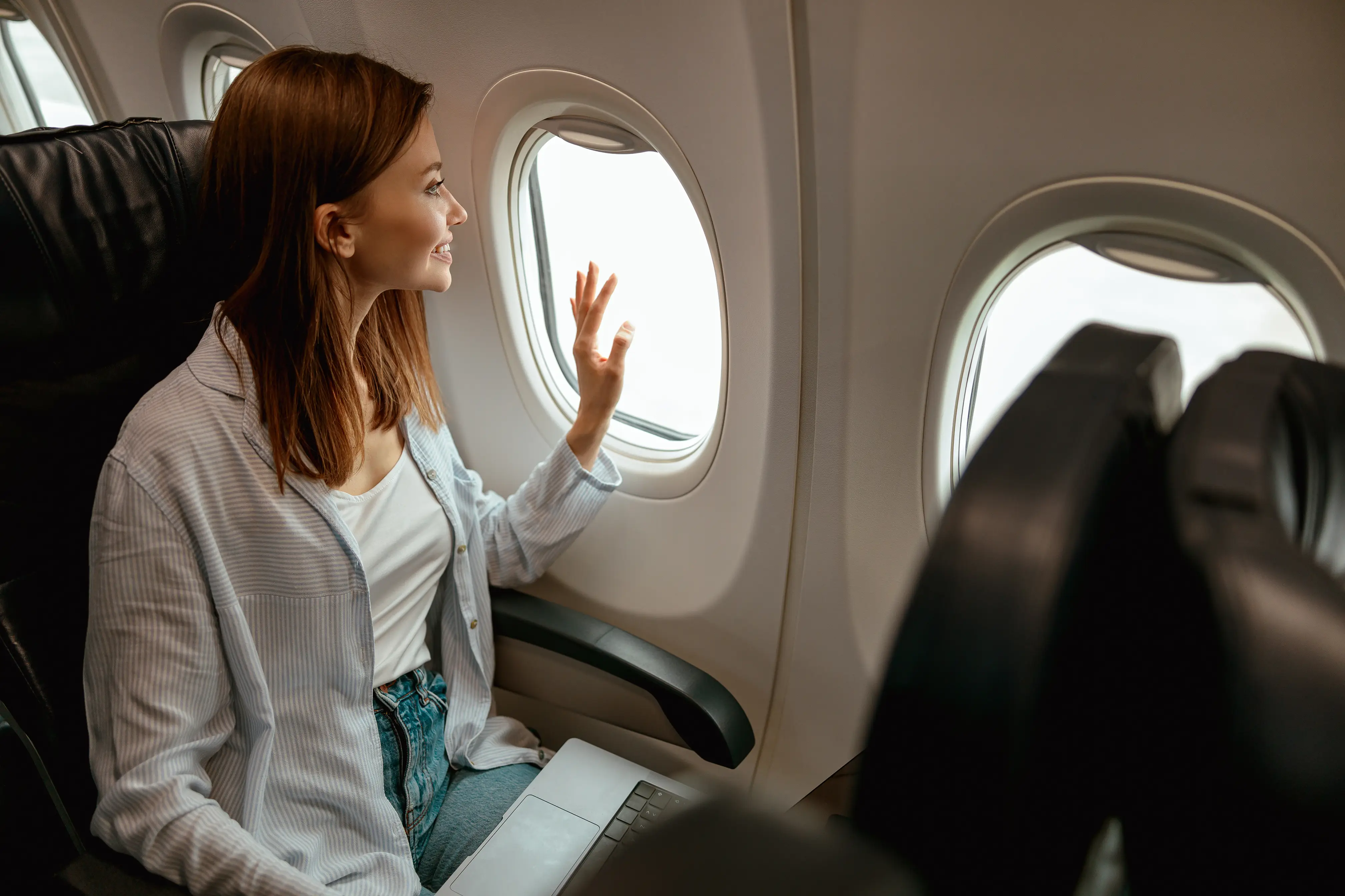 woman flying