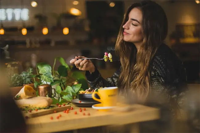 woman eating